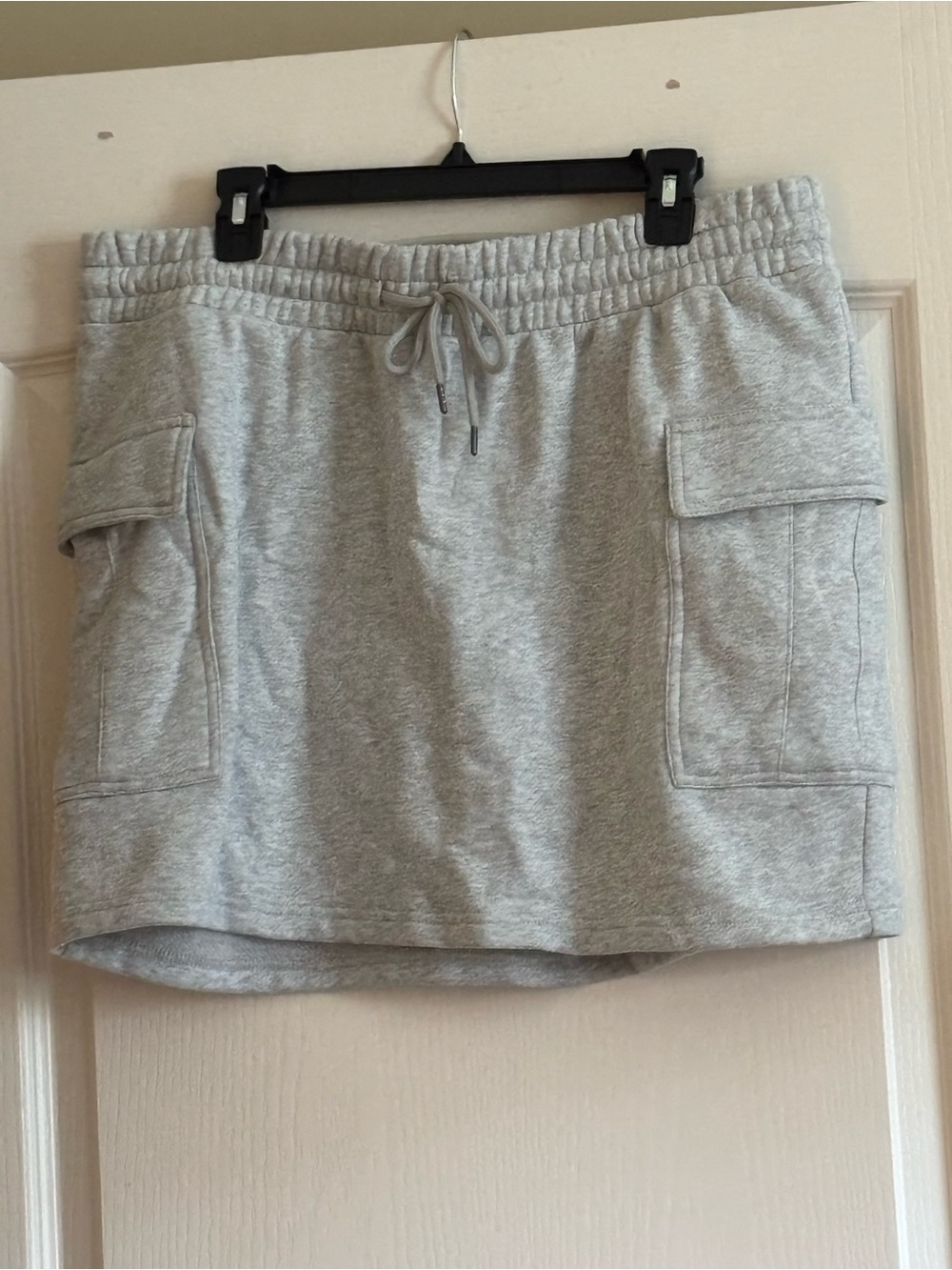 Universal Thread Light Gray Cargo Drawstring Mini Skirt